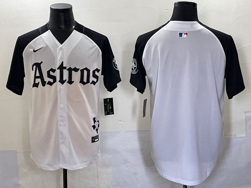 Men 2025 Houston Astros Blank White Black Five generations Joint Name Nike MLB Jersey style 1->houston astros->MLB Jersey